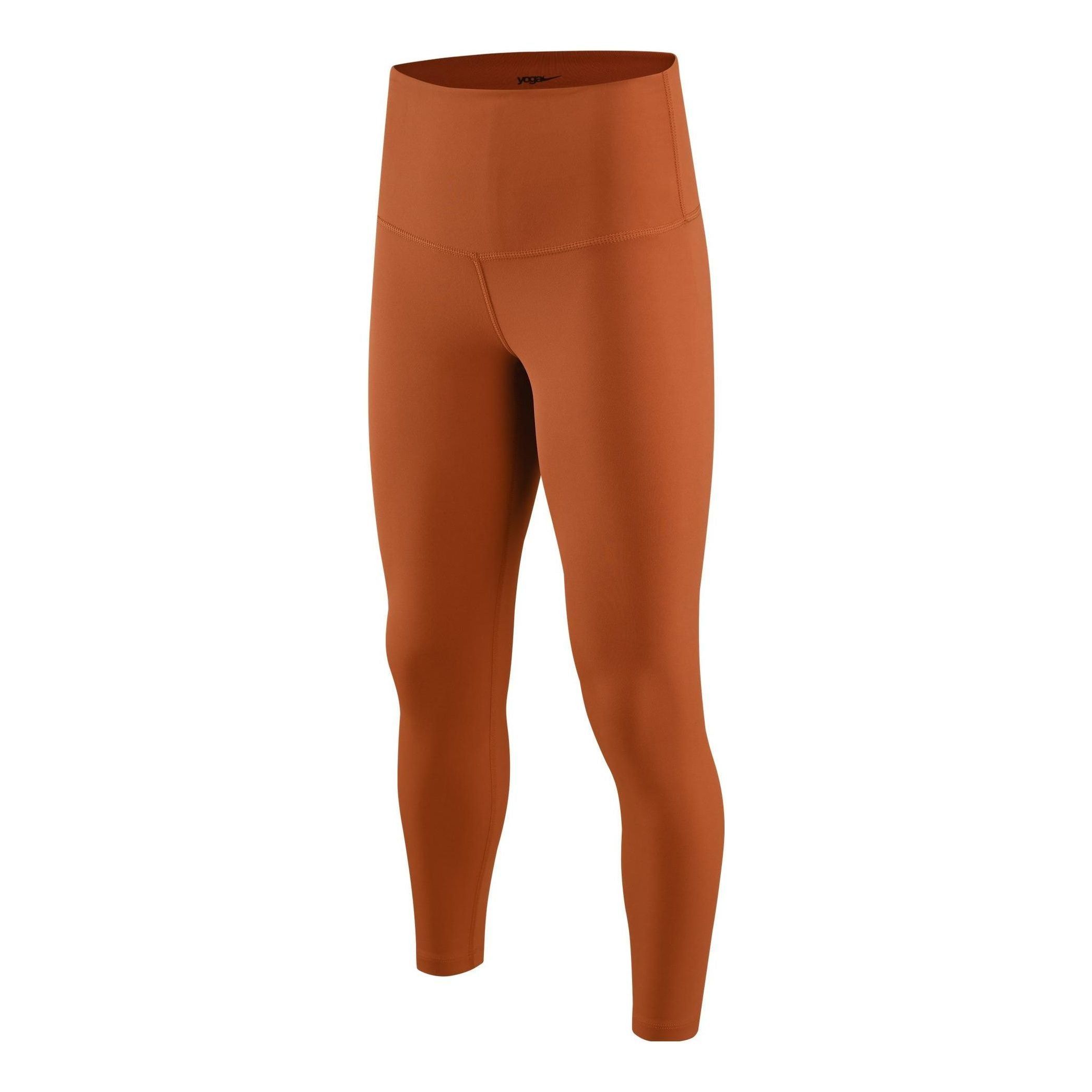 (WMNS) Nike Logo high-waisted nine-point inner pants 'bronze' DM7024-246 sold by KicksCrew