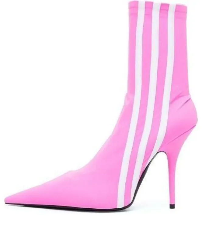 (WMNS) Balenciaga x adidas originals Knife 110mm Booties 'Pink' 724073W2ES15090 sold by KicksCrew