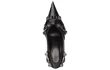 (WMNS) Balenciaga Cagole 90mm Pumps 'Black Arena Lambskin' 714252WAD4E1081 sold by KicksCrew