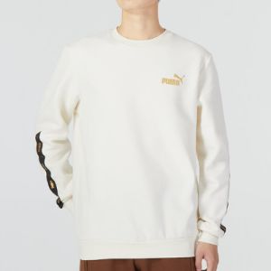 PUMA Ess Metallic Logo Sweater 'White' 674346-65 sold by KicksCrew