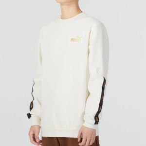PUMA Ess Metallic Logo Sweater 'White' 674346-65 sold by KicksCrew