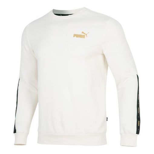 PUMA Ess Metallic Logo Sweater 'White' 674346-65 sold by KicksCrew