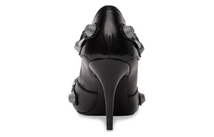 (WMNS) Balenciaga Cagole 90mm Pumps 'Black Arena Lambskin' 714252WAD4E1081 sold by KicksCrew product image thumbnail 4