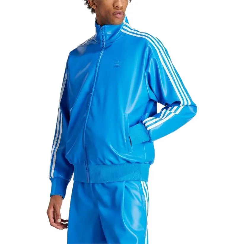 adidas Firebird Adicolor Three Stripes Synthetic Fabric Loose Jacket 'Blue' IZ4035 sold by KicksCrew product image thumbnail 2