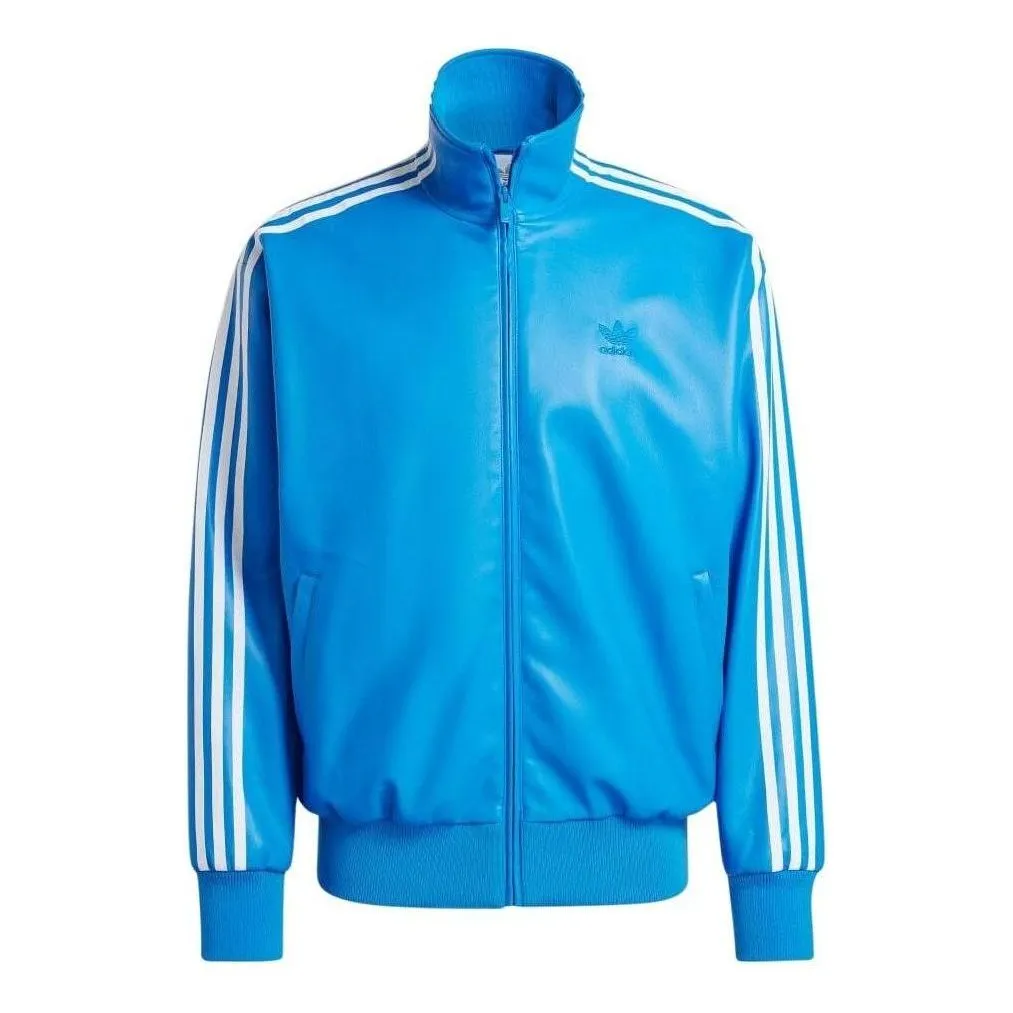 adidas Firebird Adicolor Three Stripes Synthetic Fabric Loose Jacket 'Blue' IZ4035 sold by KicksCrew
