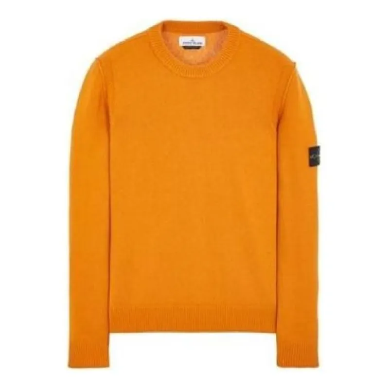 STONE ISLAND Lambswool Crewneck Sweater 'Rust' 7915508A3-V0013 sold by KicksCrew