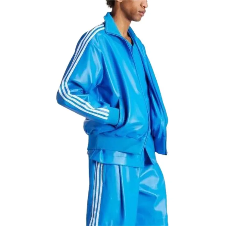 adidas Firebird Adicolor Three Stripes Synthetic Fabric Loose Jacket 'Blue' IZ4035 sold by KicksCrew product image thumbnail 4
