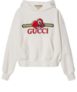 (WMNS) Gucci Cotton Jersey Sweatshirt With Patch 'Off White' 768122-XJGHG-9088 sold by KicksCrew