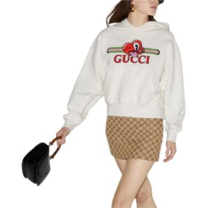(WMNS) Gucci Cotton Jersey Sweatshirt With Patch 'Off White' 768122-XJGHG-9088 sold by KicksCrew