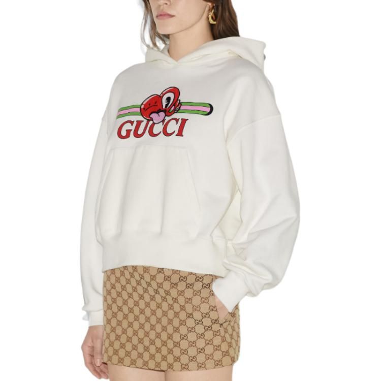 (WMNS) Gucci Cotton Jersey Sweatshirt With Patch 'Off White' 768122-XJGHG-9088 sold by KicksCrew product image thumbnail 2