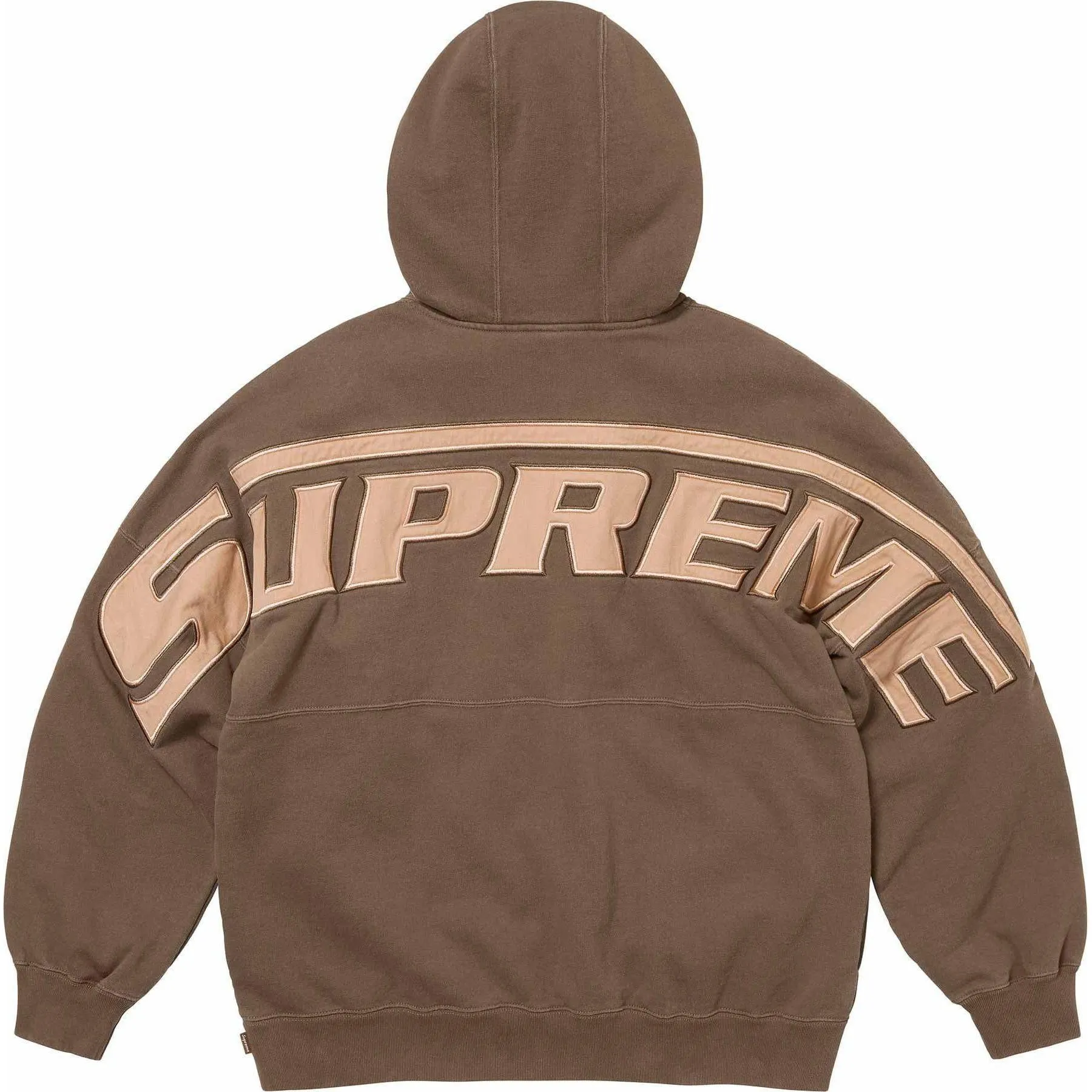 Supreme Wrapped Half Zip Hooded Sweatshirt 'Brown Tan' SUP-SS24-176 sold by KicksCrew product image thumbnail 2