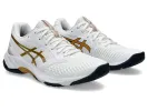 (WMNS) ASICS Netburner Ballistic FF 3 'White Pure Gold' 1052A069-110 sold by KicksCrew