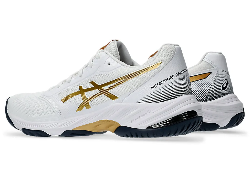(WMNS) ASICS Netburner Ballistic FF 3 'White Pure Gold' 1052A069-110 sold by KicksCrew product image thumbnail 4