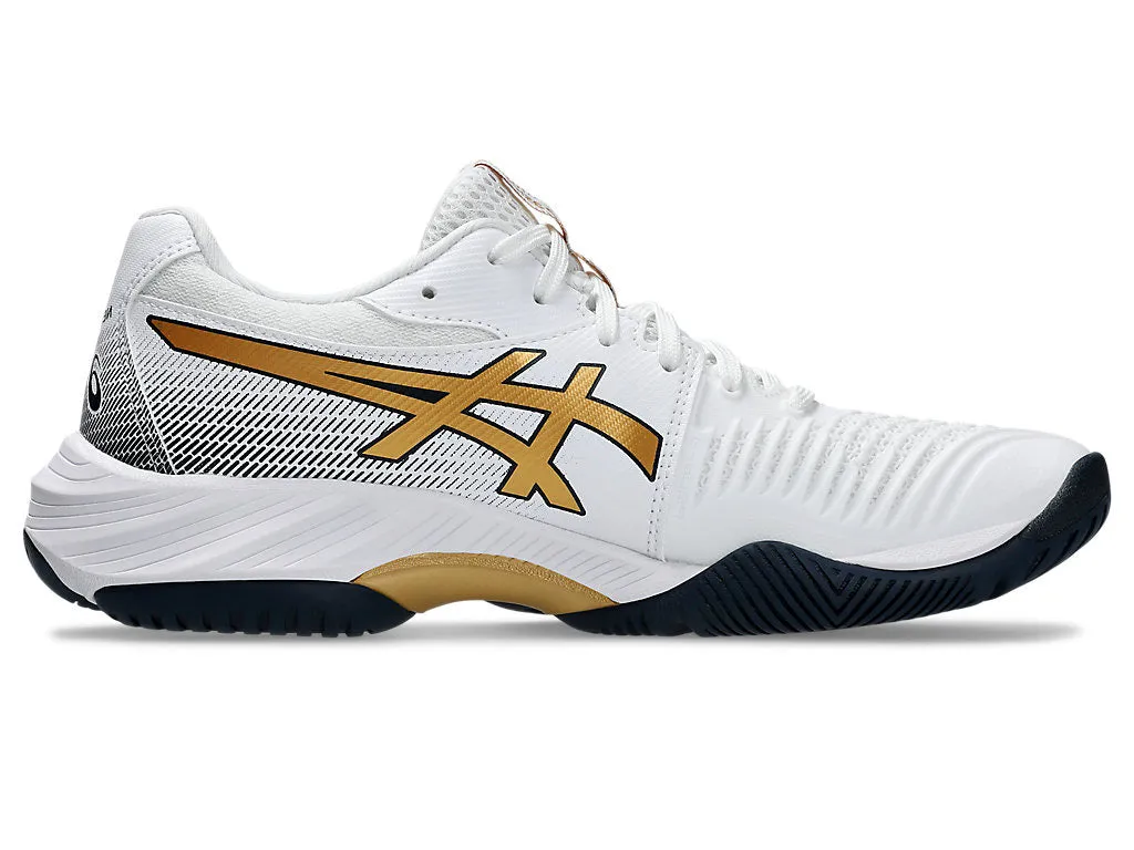 (WMNS) ASICS Netburner Ballistic FF 3 'White Pure Gold' 1052A069-110 sold by KicksCrew product image thumbnail 2