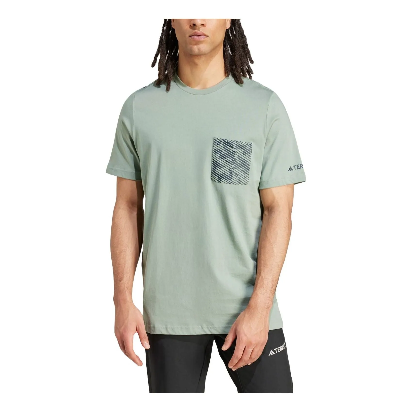 adidas Terrex Graphic T-Shirt 'Silver Green' IZ0467 sold by KicksCrew
