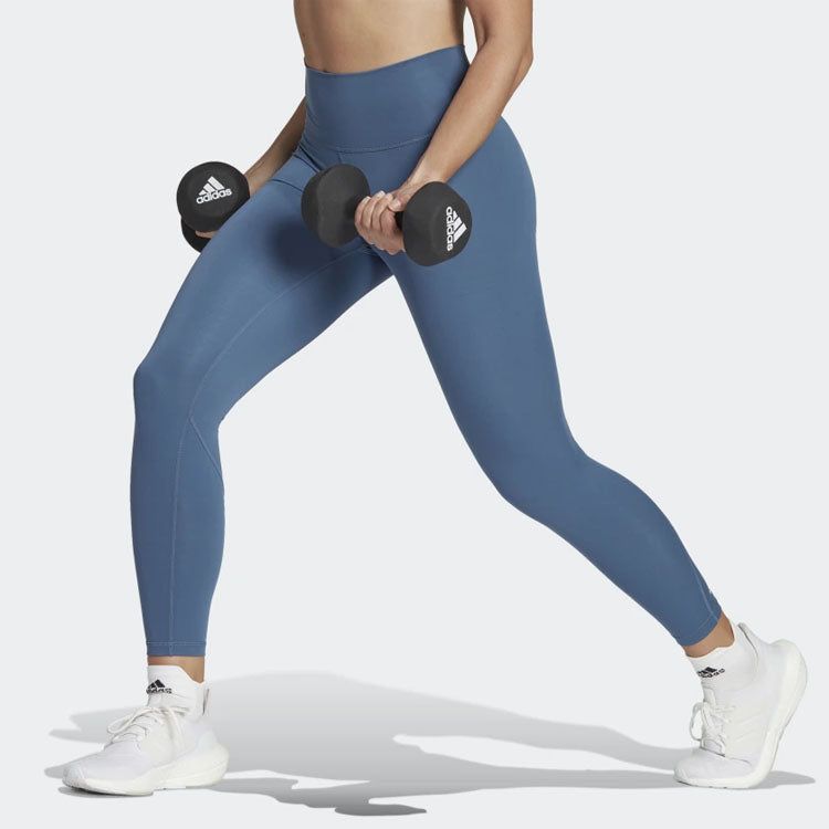 (WMNS) Adidas Optime Training 7/8 Leggings 'Blue' HM1177 sold by KicksCrew product image thumbnail 4