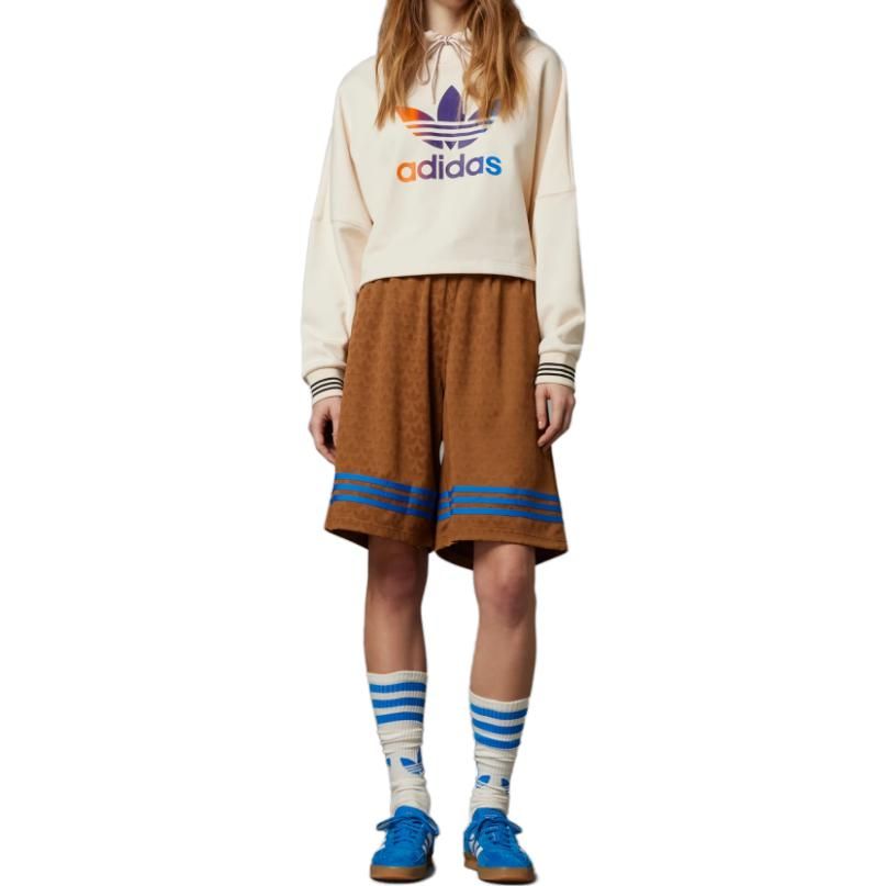 (WMNS) adidas originals SS23 adicolor 70s Cropped Hoodie 'Beige' IK7865 sold by KicksCrew product image thumbnail 2