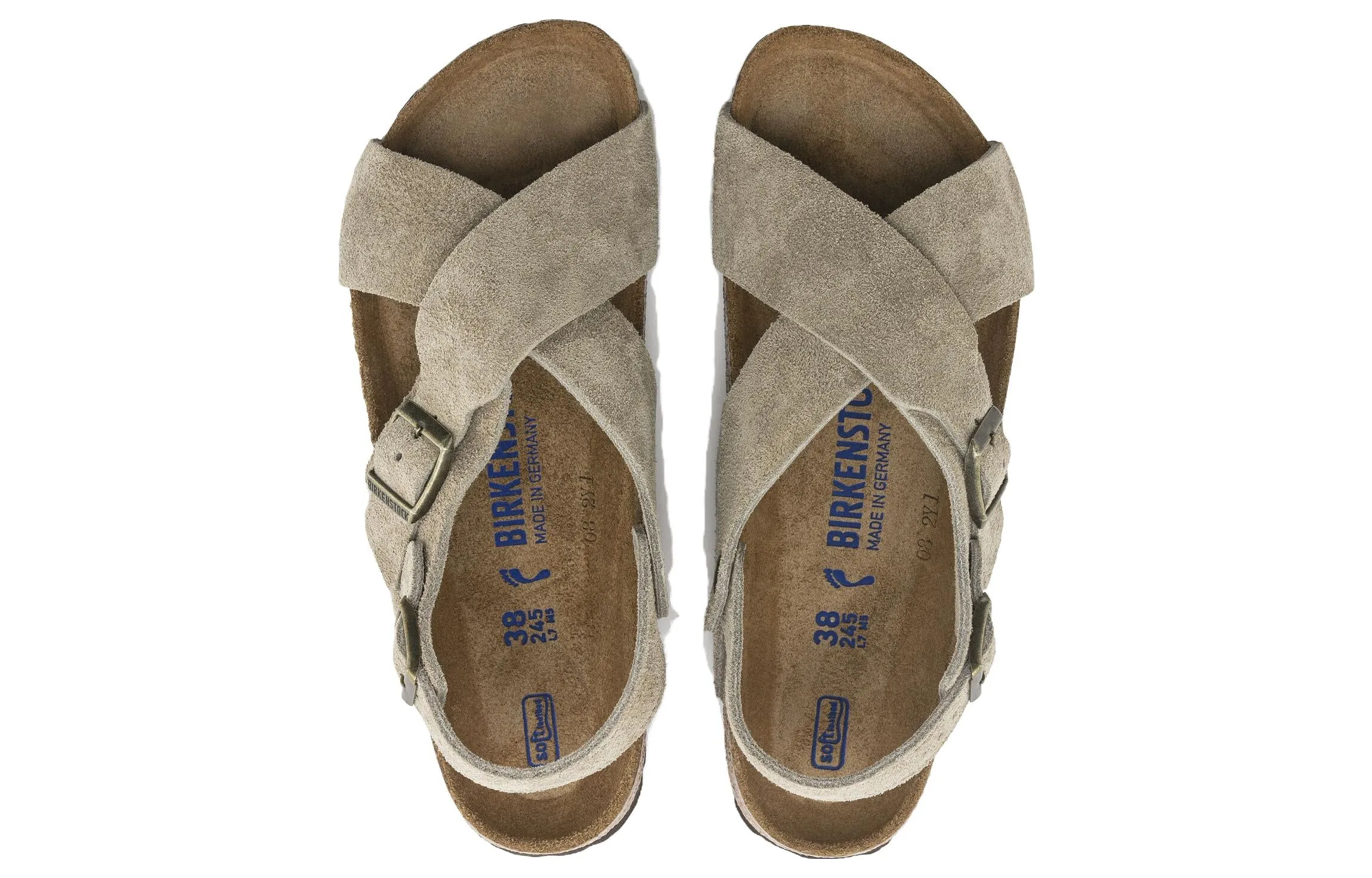 Birkenstock Tulum Suede Leather Narrow Fit Sandals 'Taupe' 1024110 sold by KicksCrew product image thumbnail 4