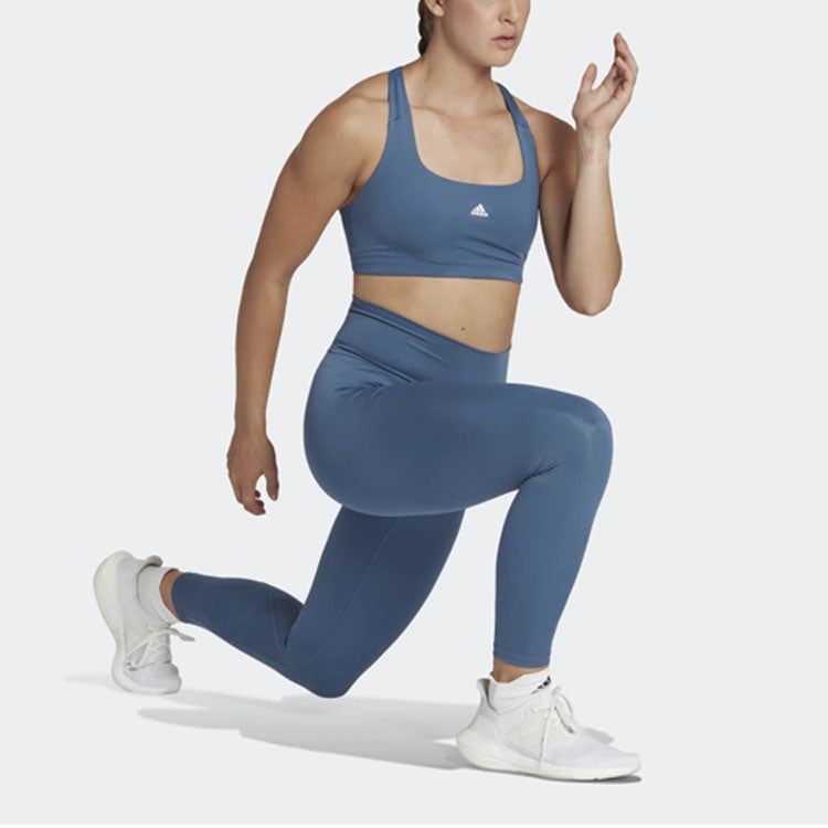 (WMNS) Adidas Optime Training 7/8 Leggings 'Blue' HM1177 sold by KicksCrew product image thumbnail 2