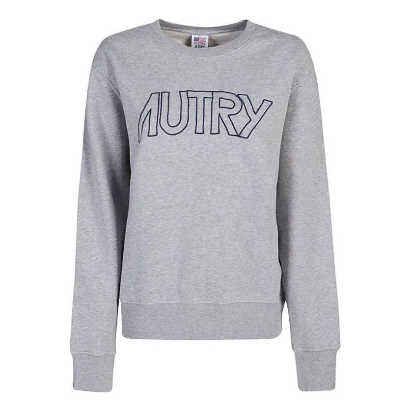 (WMNS) AUTRY Logo Sweater 'Grey' SWIW408M-E57260 sold by KicksCrew