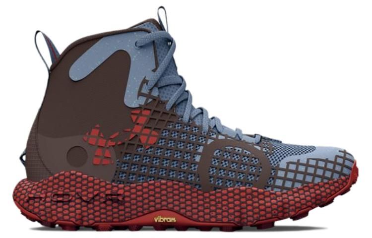 Under Armour HOVR Ridge Trek Waterproof Trail Shoes 'Blue Brown Red' 3026736-300 sold by KicksCrew product image thumbnail 2