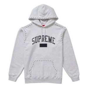 Supreme Studded Hooded Sweatshirt (FW18) 'Ash Grey' SUP-FW18-590 sold by KicksCrew
