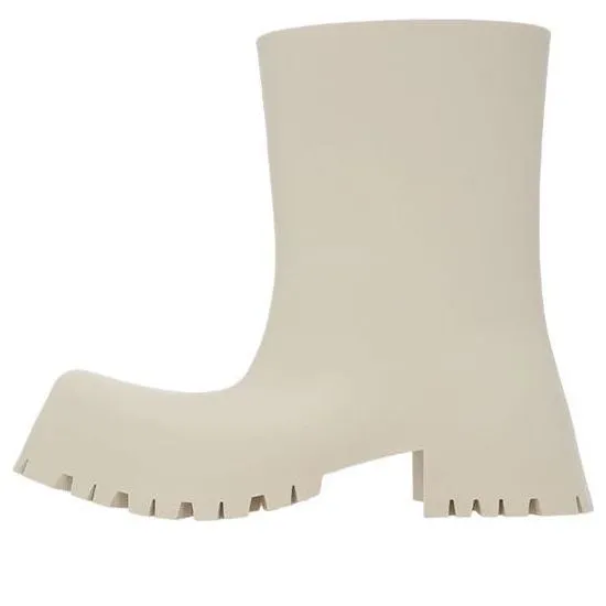 (WMNS) Balenciaga 50mm Trooper Rubber Boots 'Beige' 679326W0FO82000 sold by KicksCrew