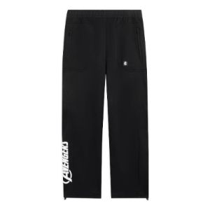 Li-Ning x MARVEL Graphic Straight Sweatpants 'Black' AKLSE91-1 sold by KicksCrew