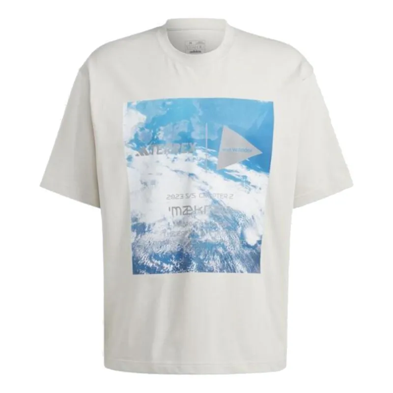 adidas TERREX x and wander Graphic T-Shirt 'Beige' HR7141 sold by KicksCrew