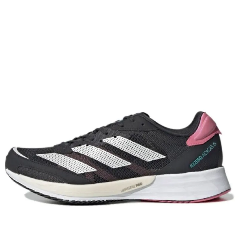 (WMNS) adidas Adizero Adios 6 'Black White Pink' H67512 sold by KicksCrew
