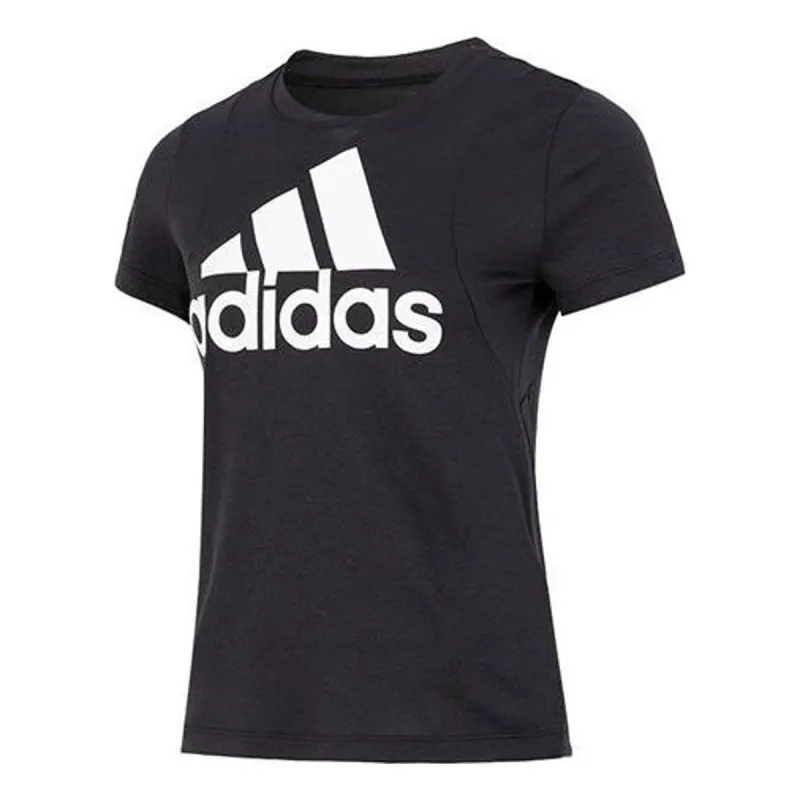 (WMNS) adidas Badge of Sport Logo T-Shirt 'Black White' FT3078 sold by KicksCrew