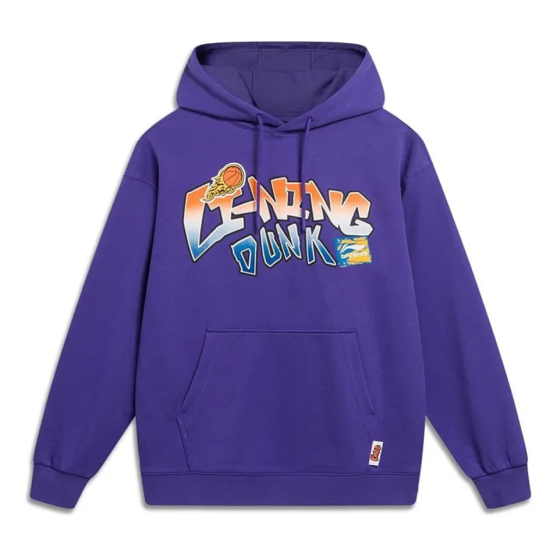 Li-Ning Hoops Cartoon Graphic Hoodie 'Purple' AWDT551-2 sold by KicksCrew