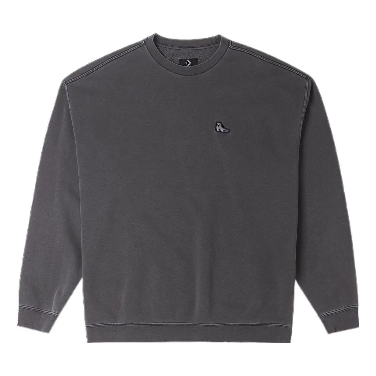 Converse Chuck Taylor Sneakers Patch Loose Fit Sweatshirt 'Black' 10024866-A04 sold by KicksCrew