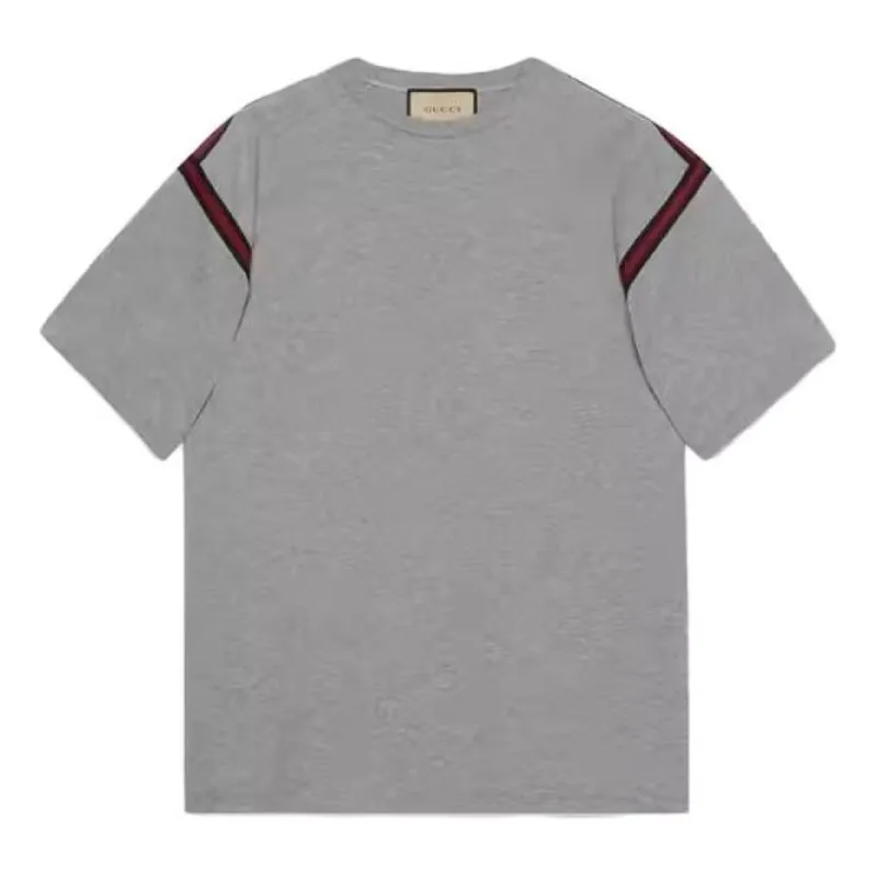 Gucci Cotton Jersey T-shirt With Web 'Grey' 768443-XJF7G-1056 sold by KicksCrew