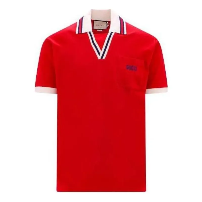 Gucci Cotton Piquet Polo Shirt 'Red' 737667-XJFGK-6429 sold by KicksCrew