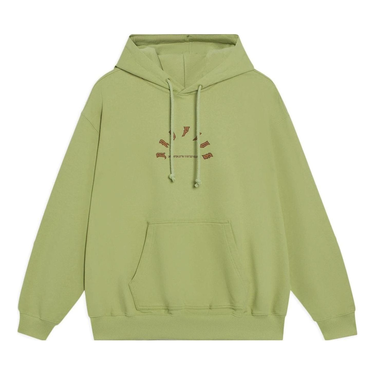Li-Ning BadFive Cartoon Graphic Hoodie 'Moss Green' AWDT091-5 sold by KicksCrew