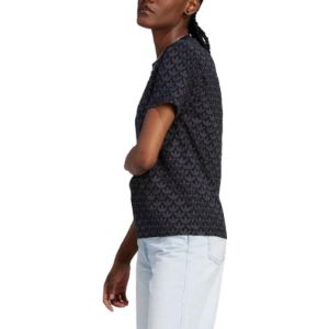(WMNS) adidas Trefoil Monogram Tee 'Black' II3180 sold by KicksCrew