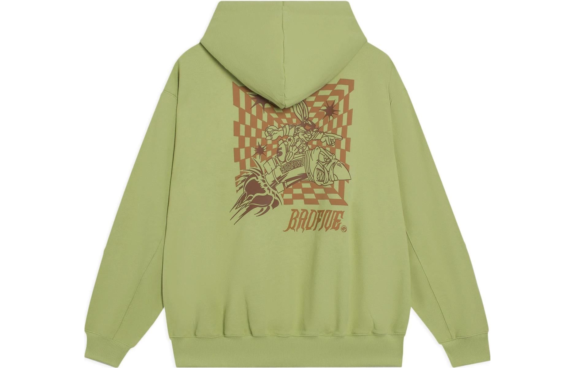Li-Ning BadFive Cartoon Graphic Hoodie 'Moss Green' AWDT091-5 sold by KicksCrew product image thumbnail 2