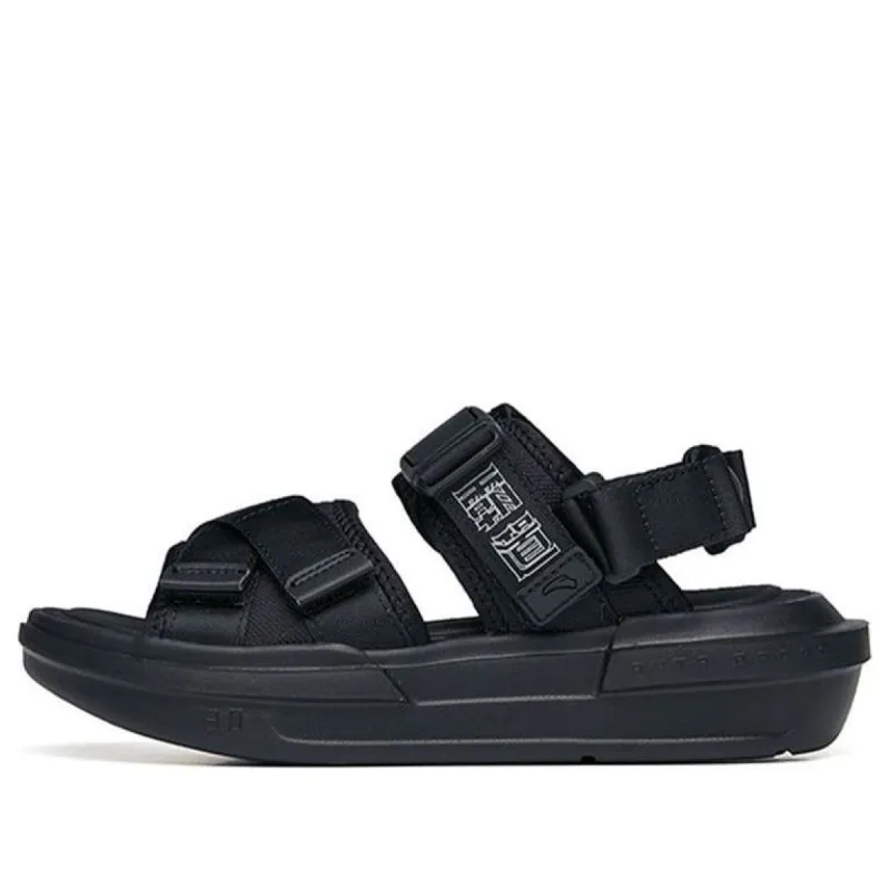 (WMNS) ANTA BaDao Sandals 'Black' 122238501-1 sold by KicksCrew