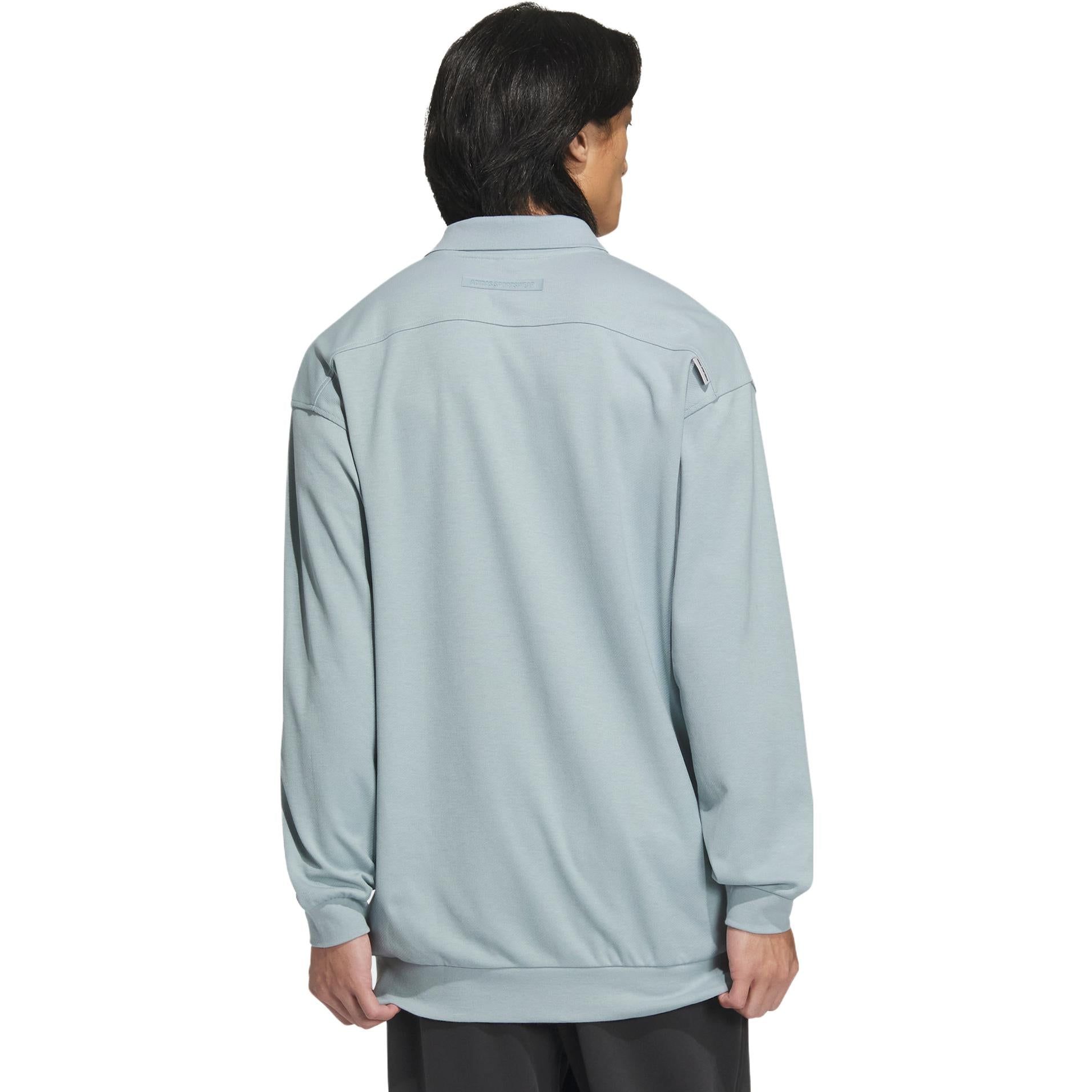 Adidas Verbiage Long Sleeve Polo Shirts 'Teal' IK3509 sold by KicksCrew product image thumbnail 3
