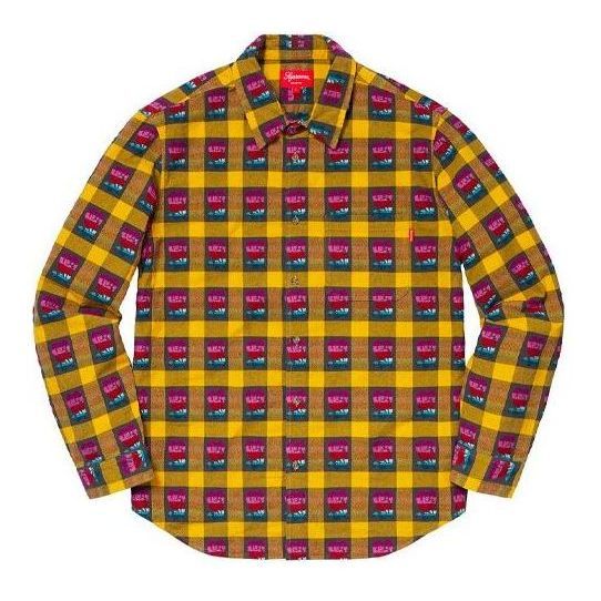 Supreme Rose Buffalo Plaid Shirt 'Gold Purple' SUP-SS19-142 sold by KicksCrew