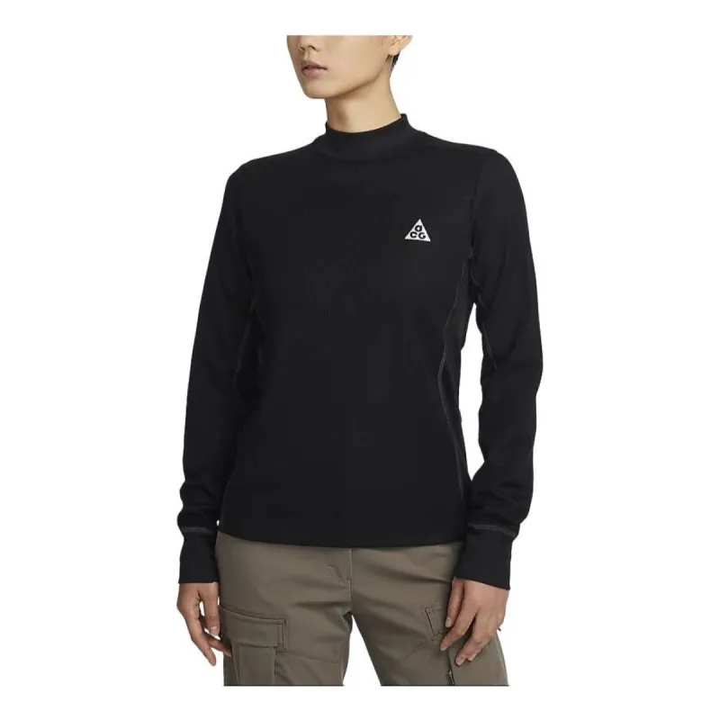 (WMNS) Nike ACG Dri-FIT ADV Goat Rocks Long Sleeve T-shirt Asia Sizing 'Black White' FB8005-010 sold by KicksCrew