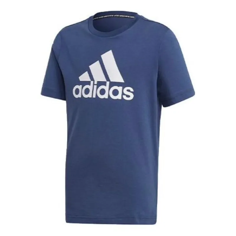 (GS) adidas Must Haves Badge of Sport T-Shirt Asia Sizing 'Blue White' FM6452 sold by KicksCrew