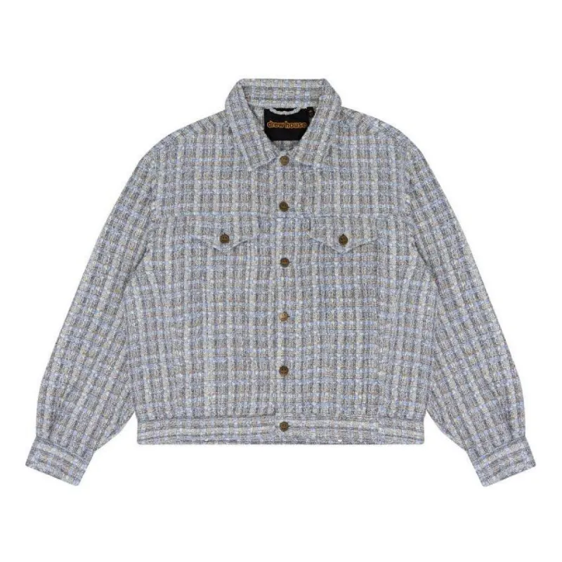 Drew House Boucle Mascot Oversized Trucker Jacket 'Grey Blue' DH-SS23-007 sold by KicksCrew
