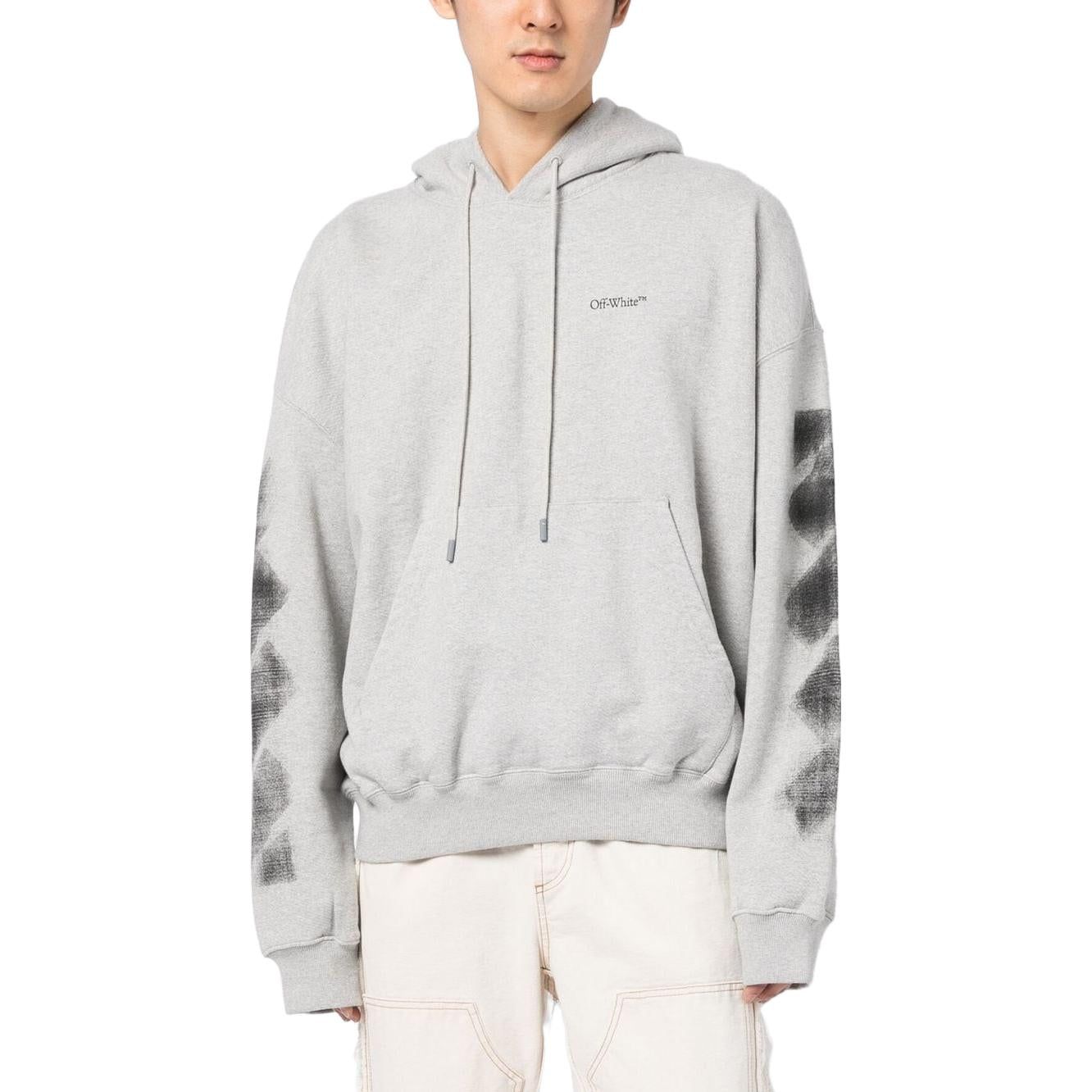 Off-White Jumbo Arrow Boxy Hoodie 'Melange Grey Black' OMBB110S23FLE0010810 sold by KicksCrew product image thumbnail 2