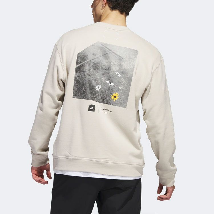 adidas Adicross x Burning Cart Layer Crew Golf Sweatshirt 'Beige' HS5607 sold by KicksCrew product image thumbnail 3