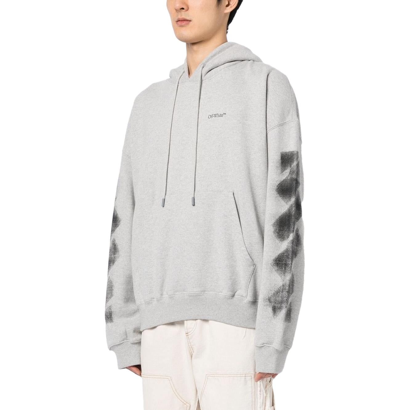 Off-White Jumbo Arrow Boxy Hoodie 'Melange Grey Black' OMBB110S23FLE0010810 sold by KicksCrew product image thumbnail 4