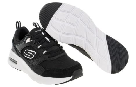 (WMNS) Skechers Skech-Air Court 'Black White' 149947-BKW sold by KicksCrew
