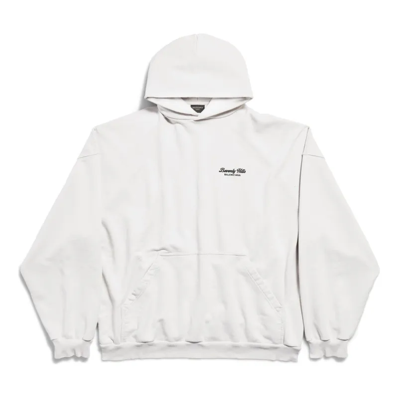 (WMNS) Balenciaga Beverly Hills Hoodie Oversized 'Off White Black' 739024TQVS73307 sold by KicksCrew