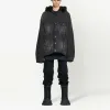 Balenciaga Bleached-Effect Button-Up Hooded Denim Jacket 'Black' 724653TNW541129 sold by KicksCrew